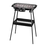 Melchioni Family | Barbeque Elettrico con Piedistallo BBQ2, 2000W, Griglia Completamente Smonatabile con Vaschetta, Termostato Integrato, 83.5 x 38 x22 cm