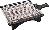 Jata - BQ95 - Barbecue elettrico perfetto per due persone, senza fumo e senza odori, smontabile, con 2 altezze, vassoio in acciaio inox, cucina sana con acqua