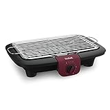 Tefal, BG90E5 Easygrill Adjust, barbecue elettrico da tavolo, 2300 Watt, superficie grill 720 cm², facile da pulire, nero/bordeaux